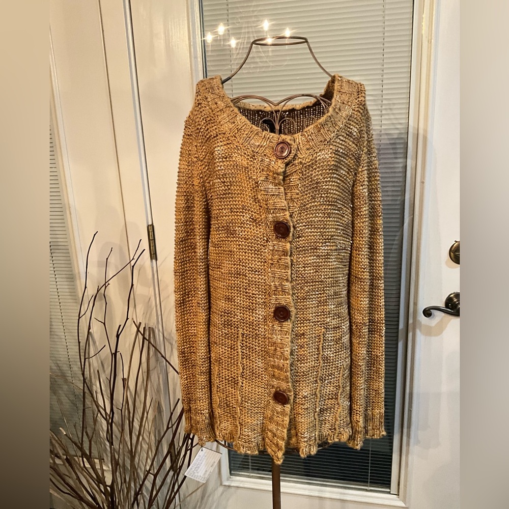 BCBG Maxazaria Cozy Brown Knit Cardigan